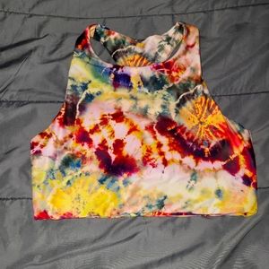 Tie dye sports bra